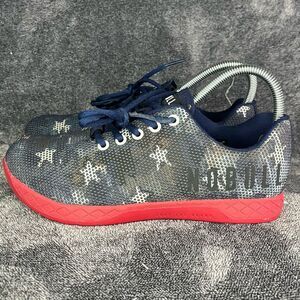 Nobull Vintage Flag Trainers USA Red Blue Stars Shoes Women Sz 8.5 CrossFit Rare